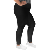 Black Faded High-Waist Plus Size Leggings