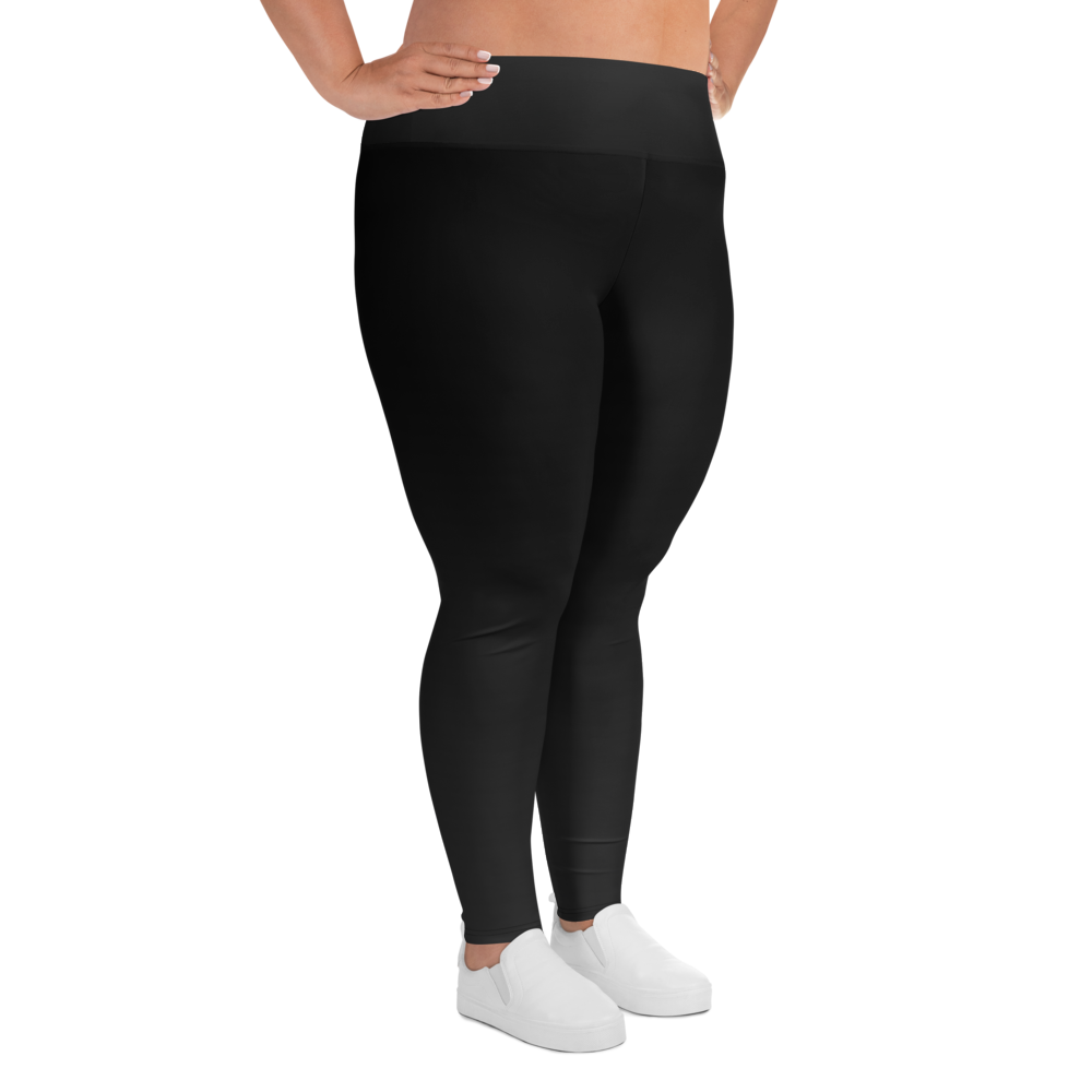 Black Faded High-Waist Plus Size Leggings