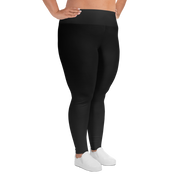 Black Faded High-Waist Plus Size Leggings