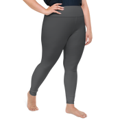 Faded Anthracite High-Waist Plus Size Leggings