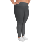 Faded Anthracite High-Waist Plus Size Leggings