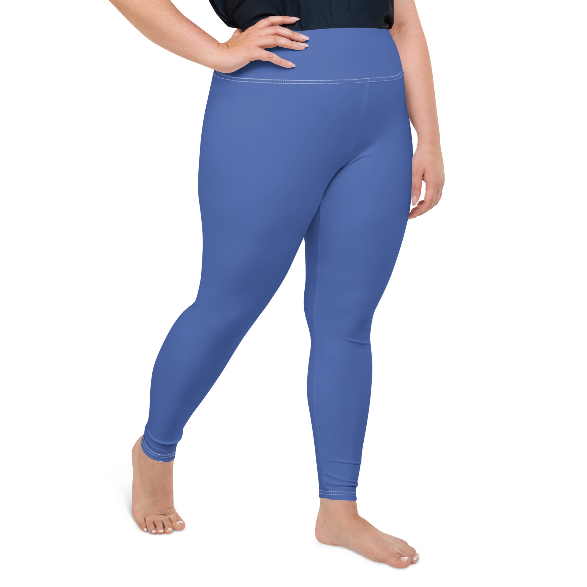 Basics - Marine Blue Plus Size Leggings