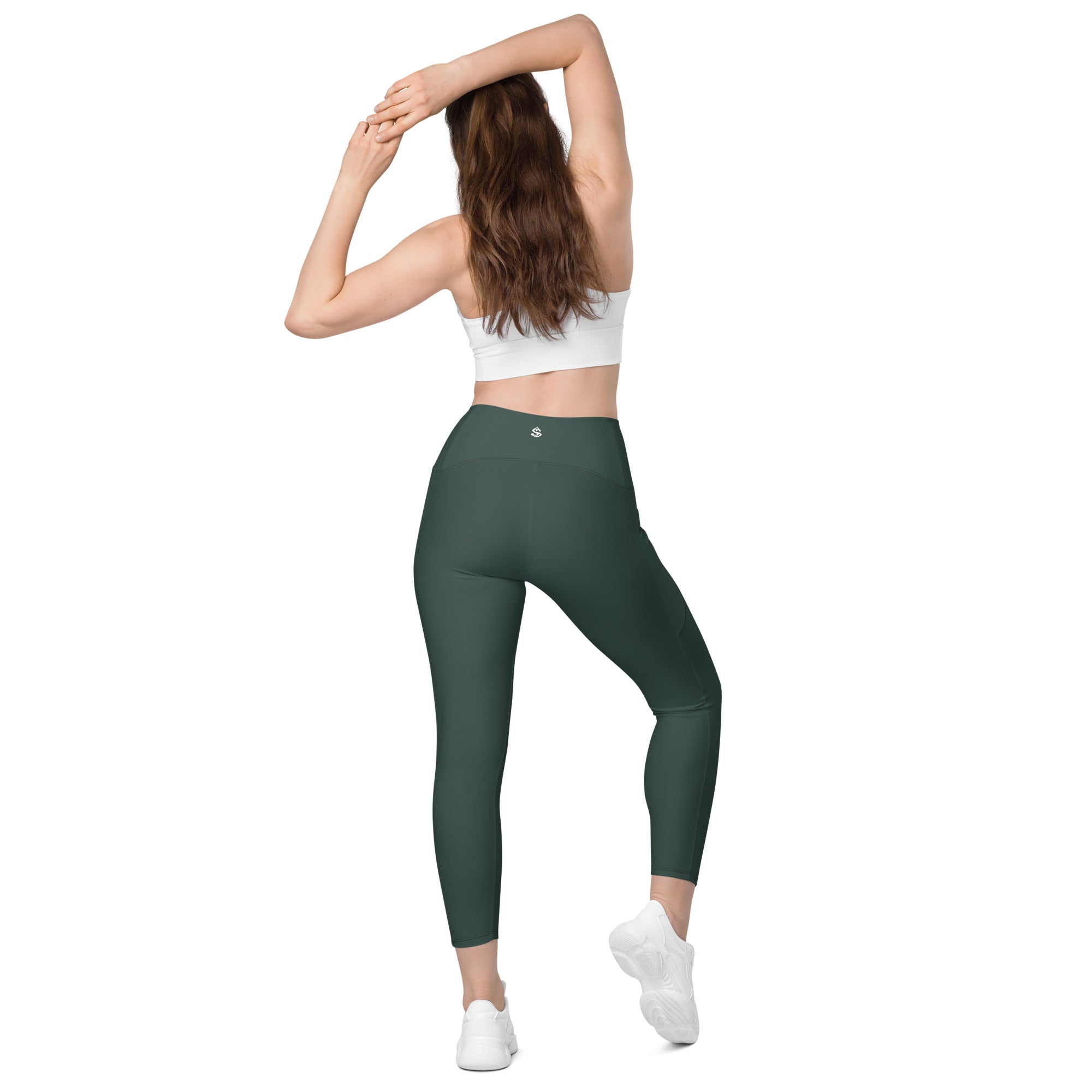 Basics - Green Crossover Leggings