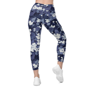 Blossom Floral Navy Crossover Leggings