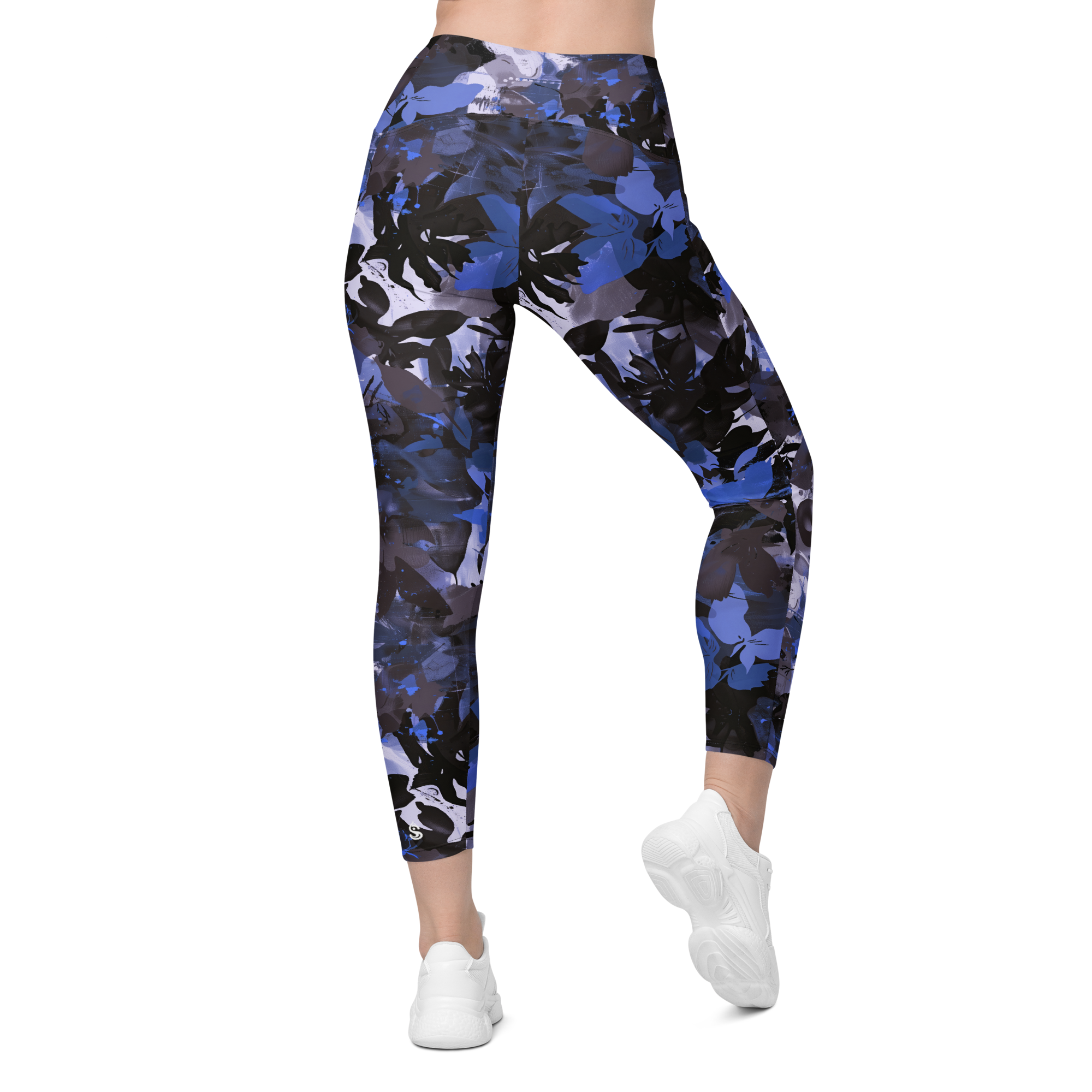 Wildflower Floral Navy Crossover Leggings