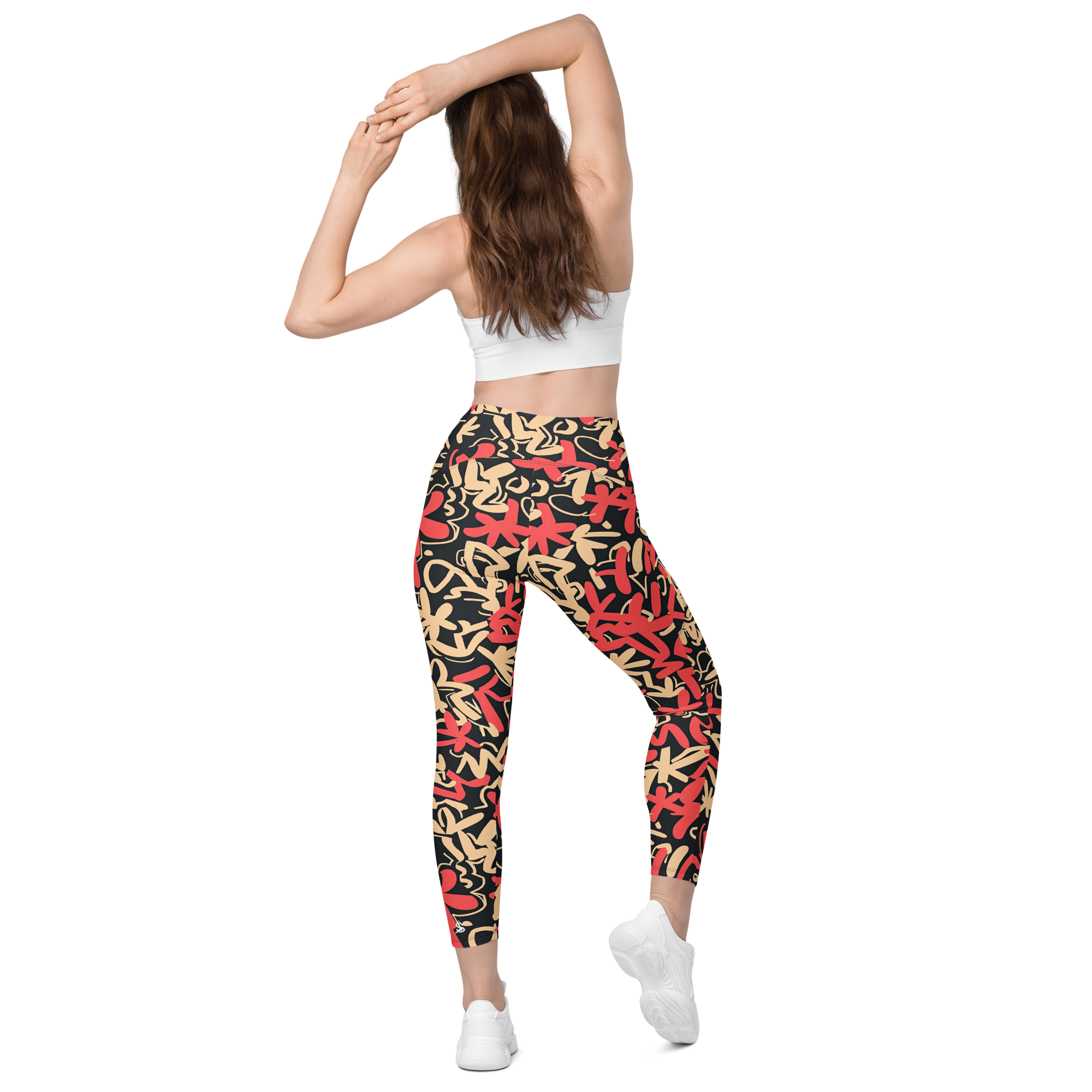 Fleur Salmon Crossover Leggings