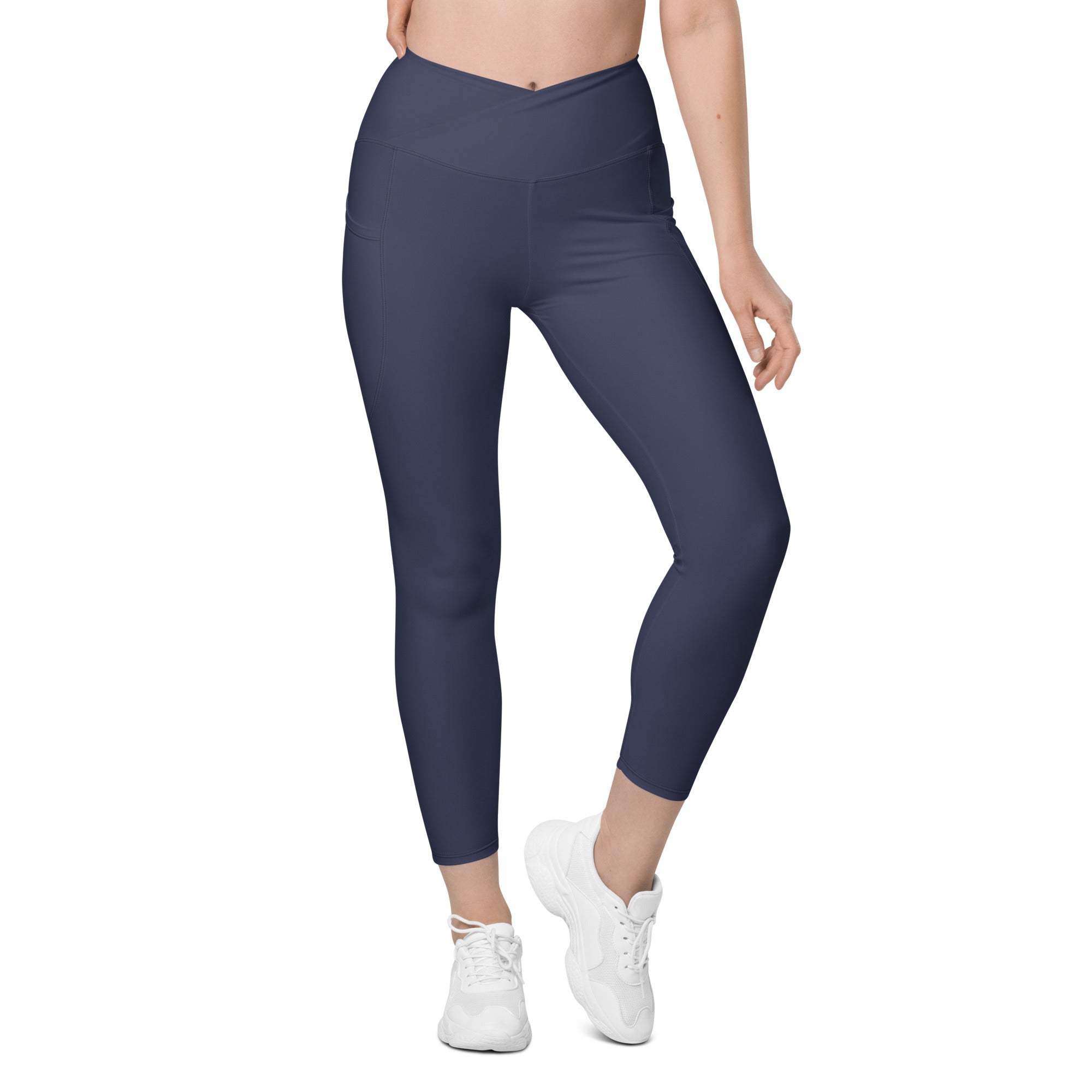 Basics - Navy Crossover Leggings