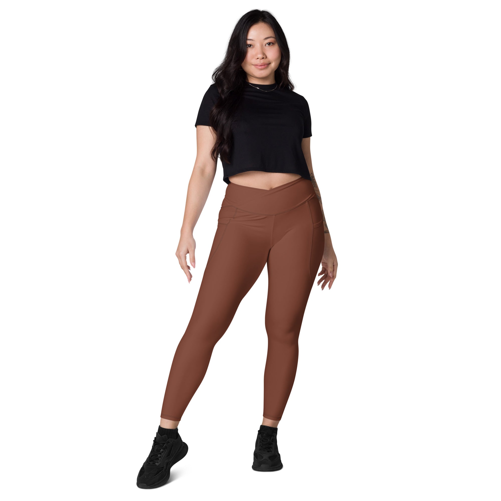 Basics - Terracotta Crossover Leggings