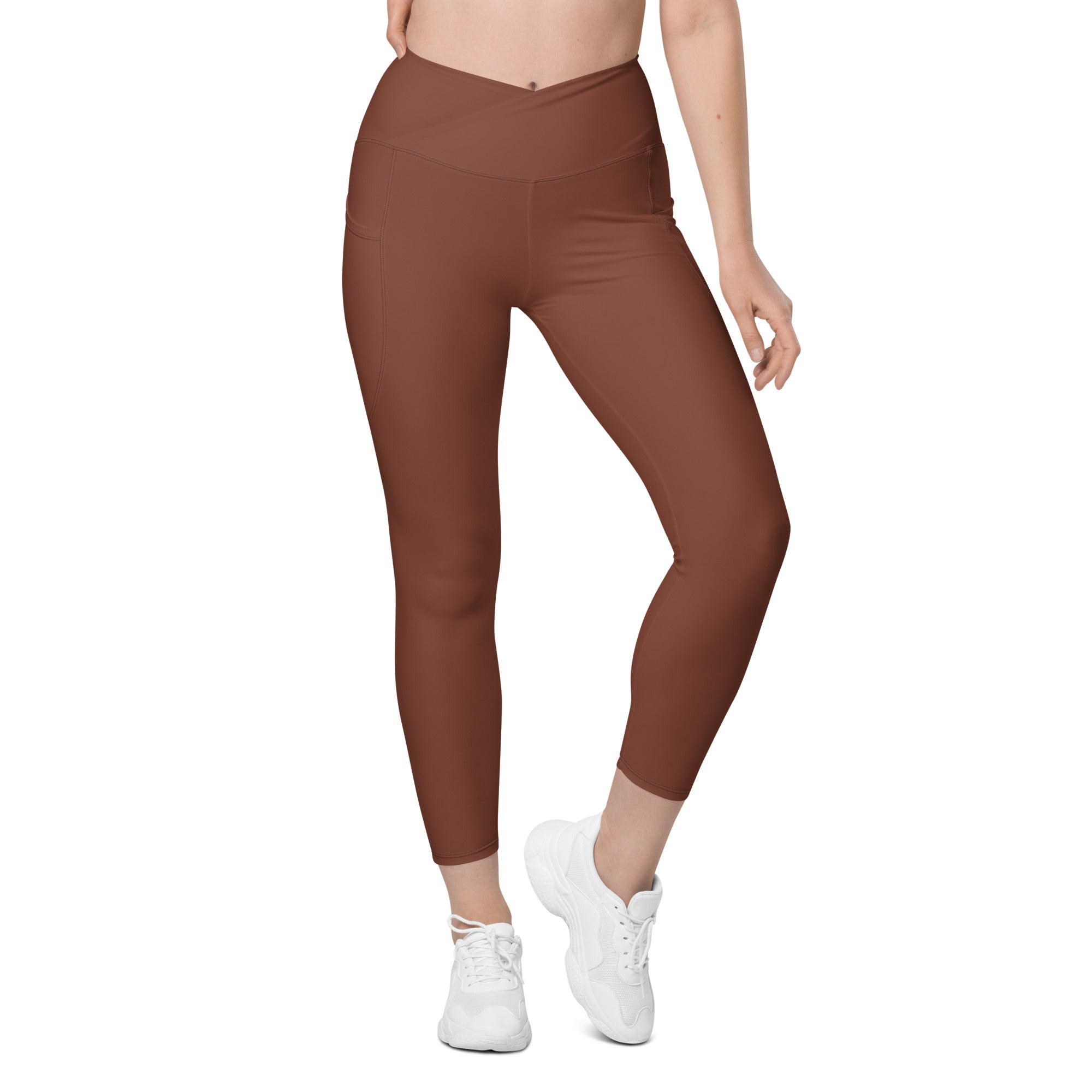 Basics - Terracotta Crossover Leggings