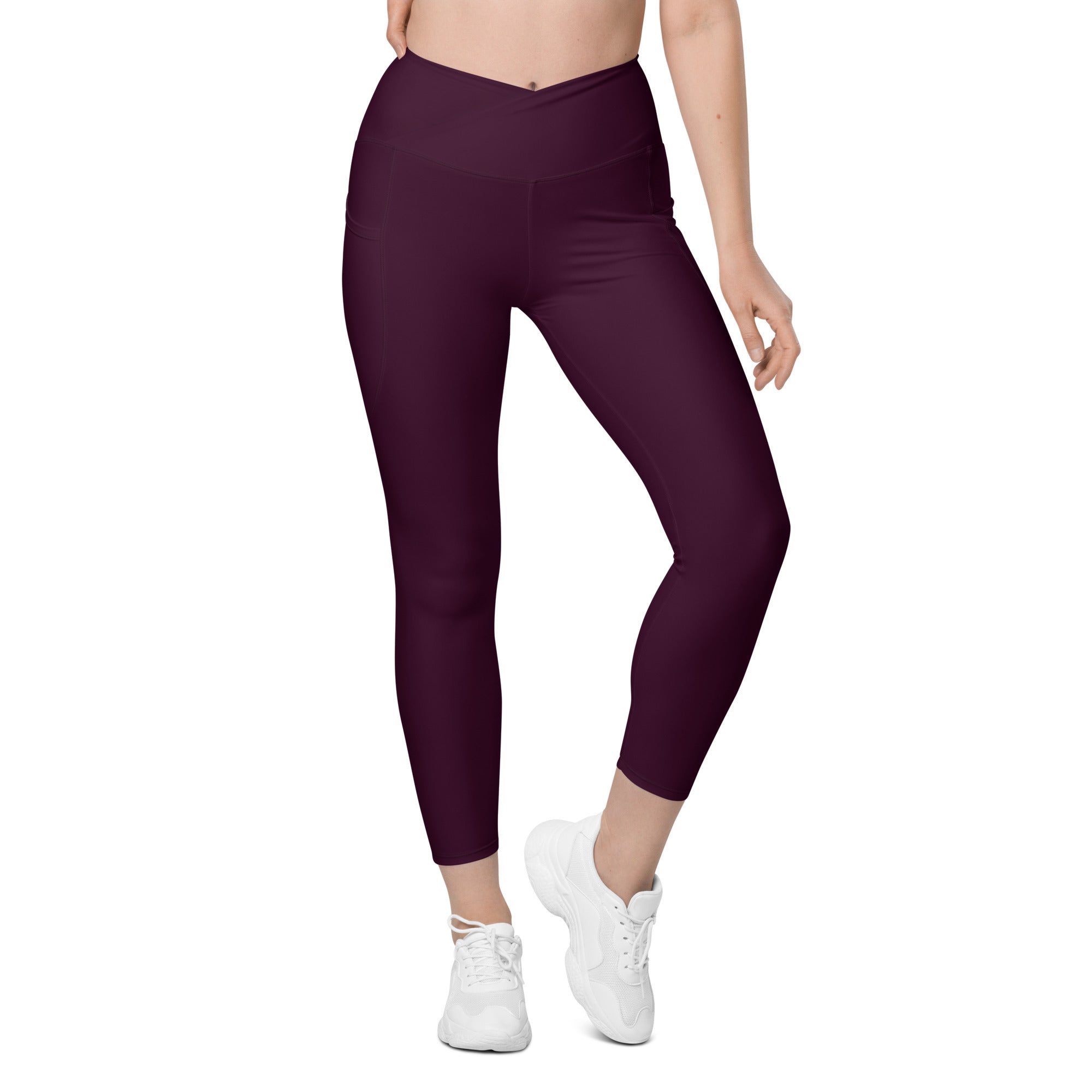 Basics - Eggplant Crossover Leggings