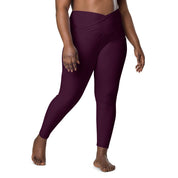 Basics - Eggplant Crossover Leggings