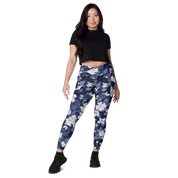 Blossom Floral Navy Crossover Leggings