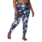 Blossom Floral Navy Crossover Leggings