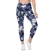 Blossom Floral Navy Crossover Leggings