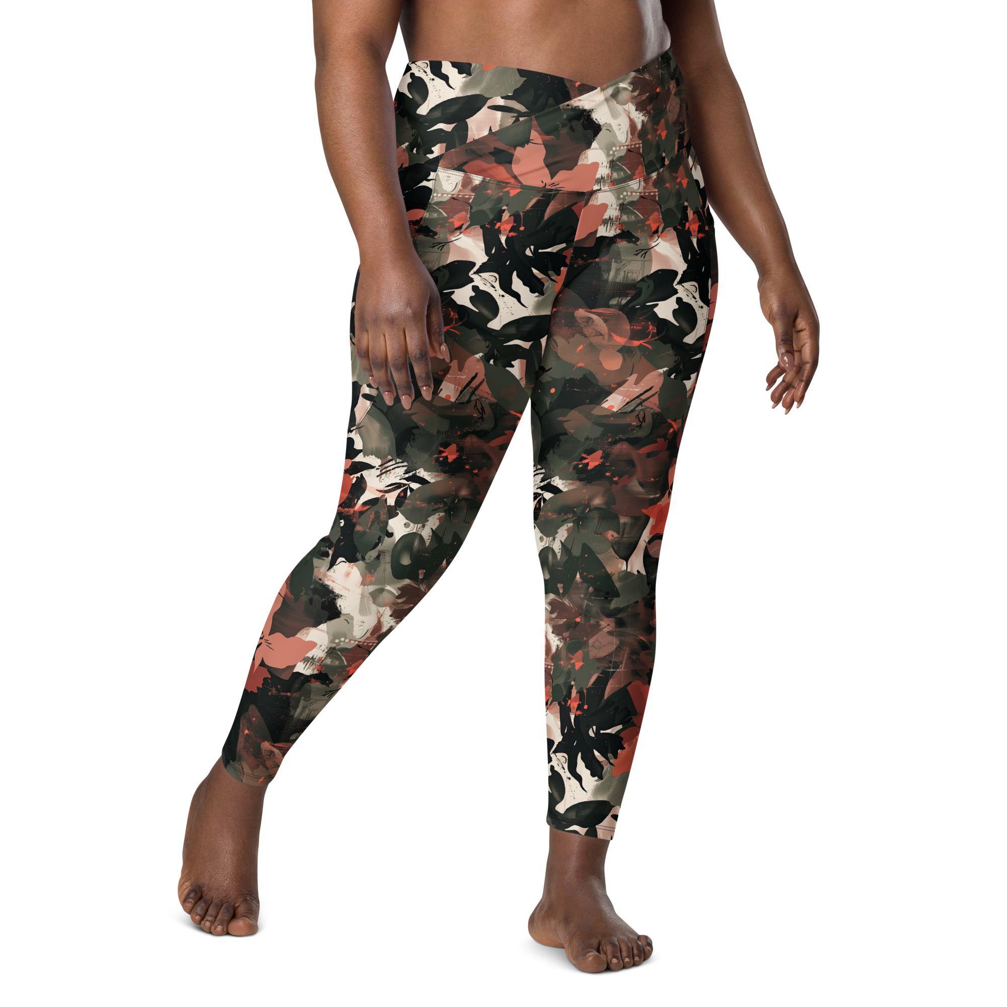 Wildflower Terracotta Crossover Leggings