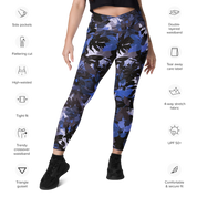 Wildflower Floral Navy Crossover Leggings