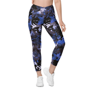 Wildflower Floral Navy Crossover Leggings