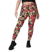 Fleur Salmon Crossover Leggings