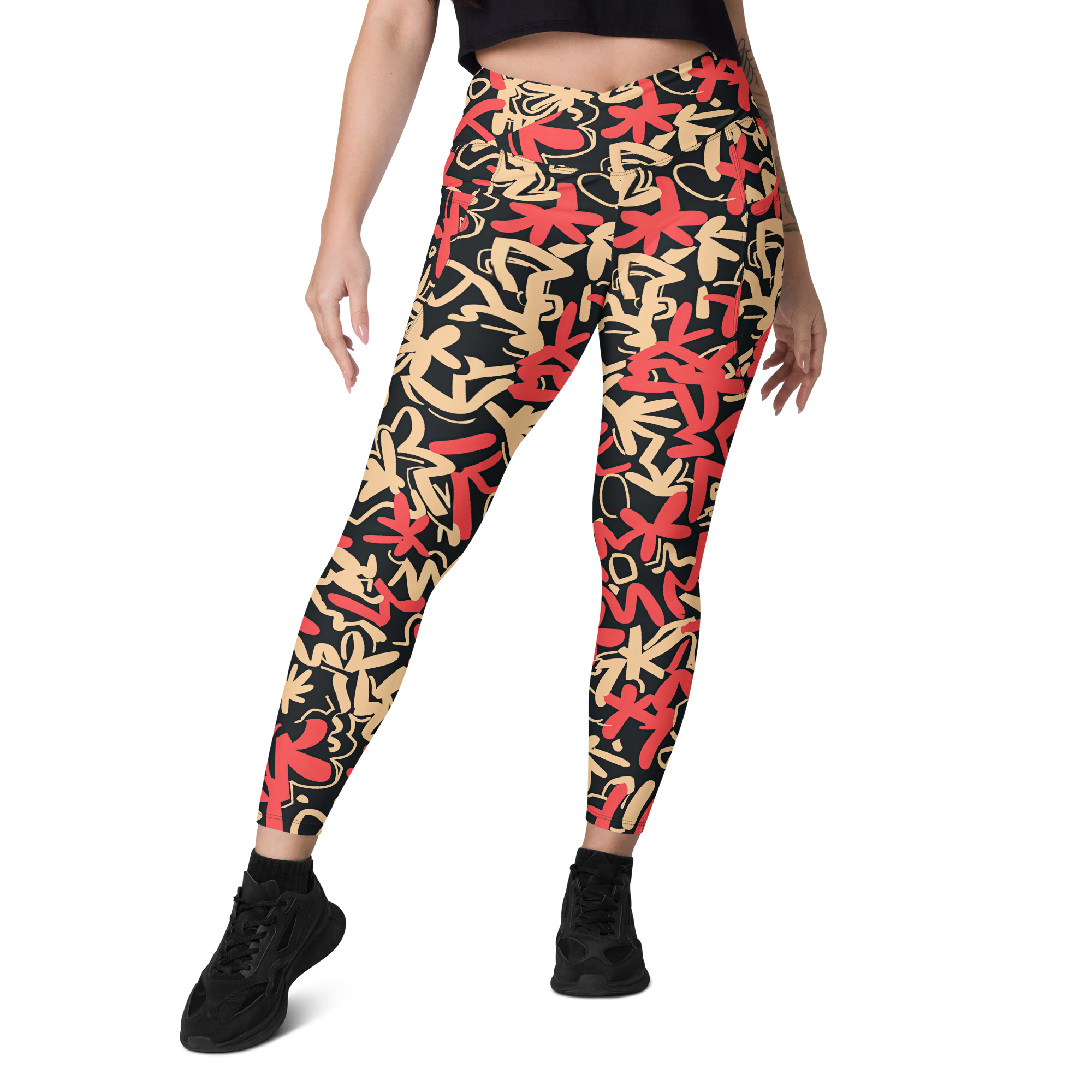 Fleur Salmon Crossover Leggings