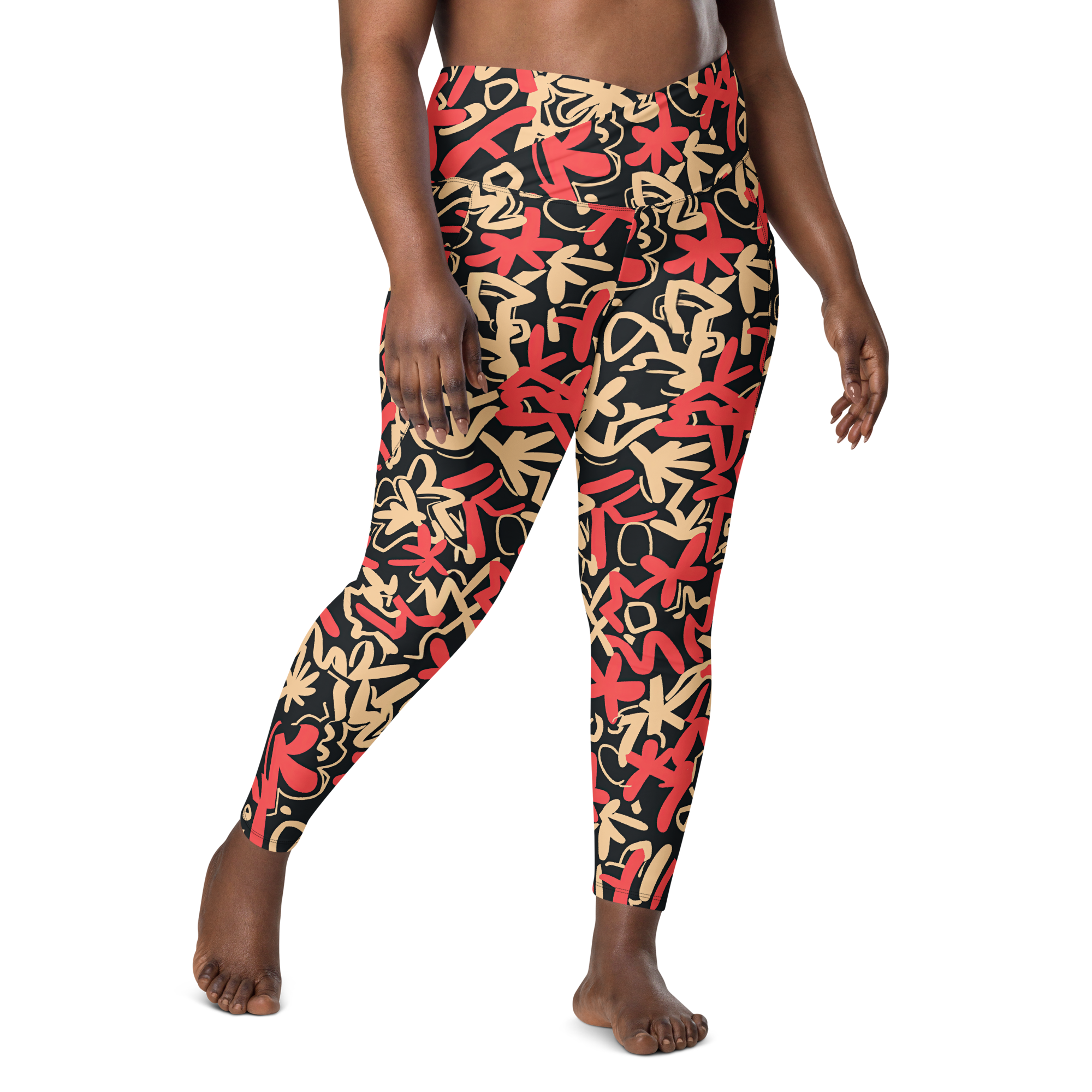 Fleur Salmon Crossover Leggings