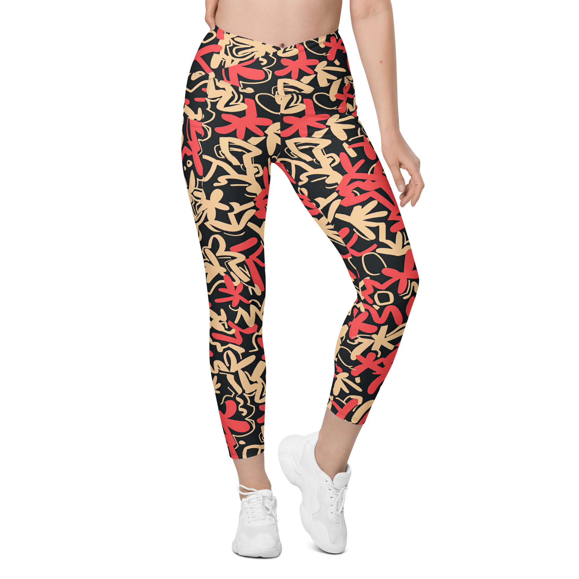 Fleur Salmon Crossover Leggings