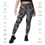 Fleur Black Crossover Leggings