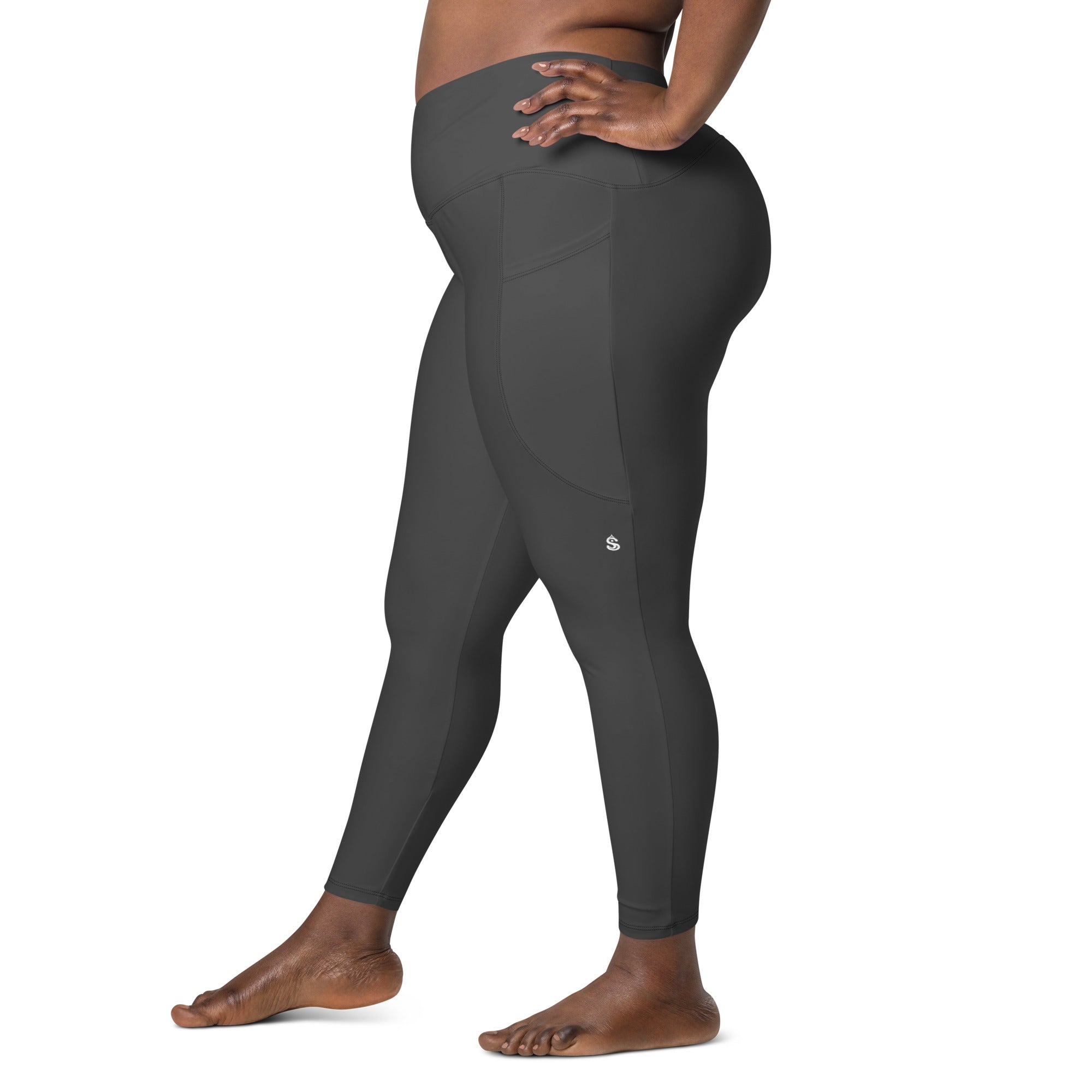 Basics - Anthracite Crossover Leggings