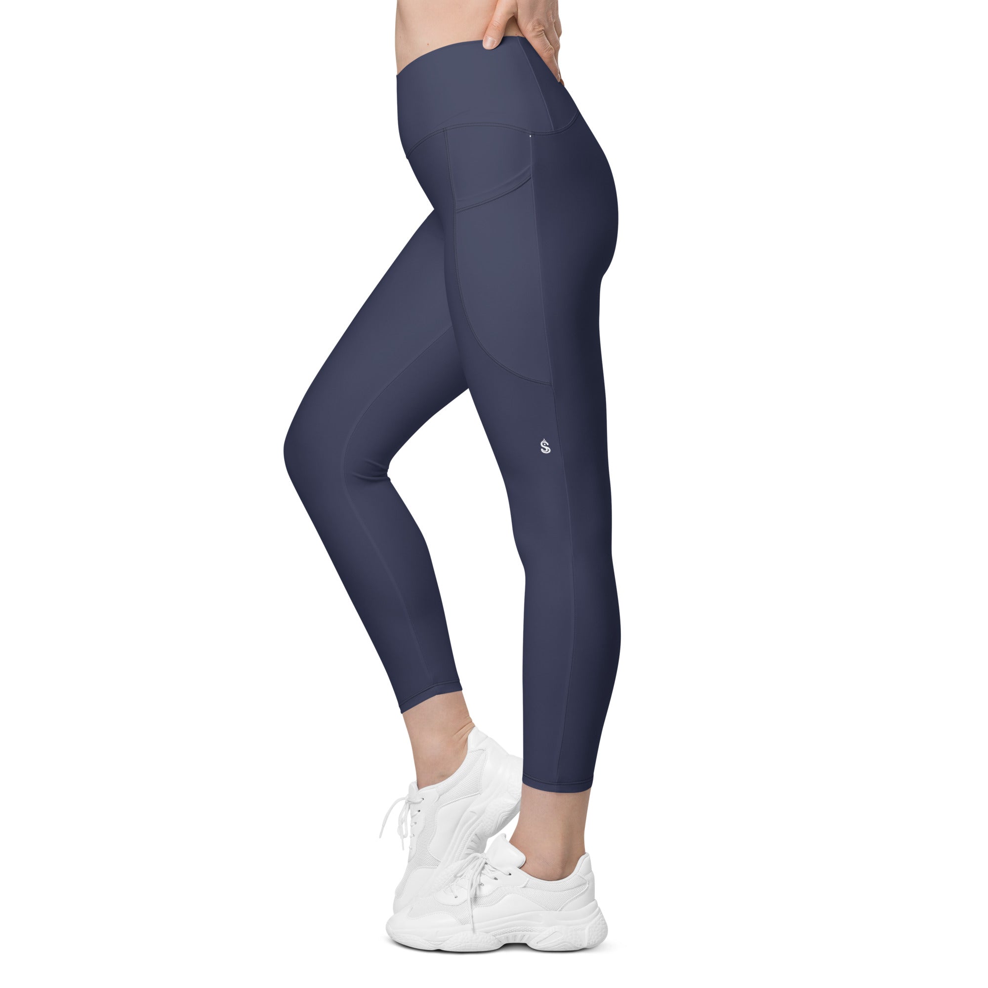 Basics - Navy Crossover Leggings