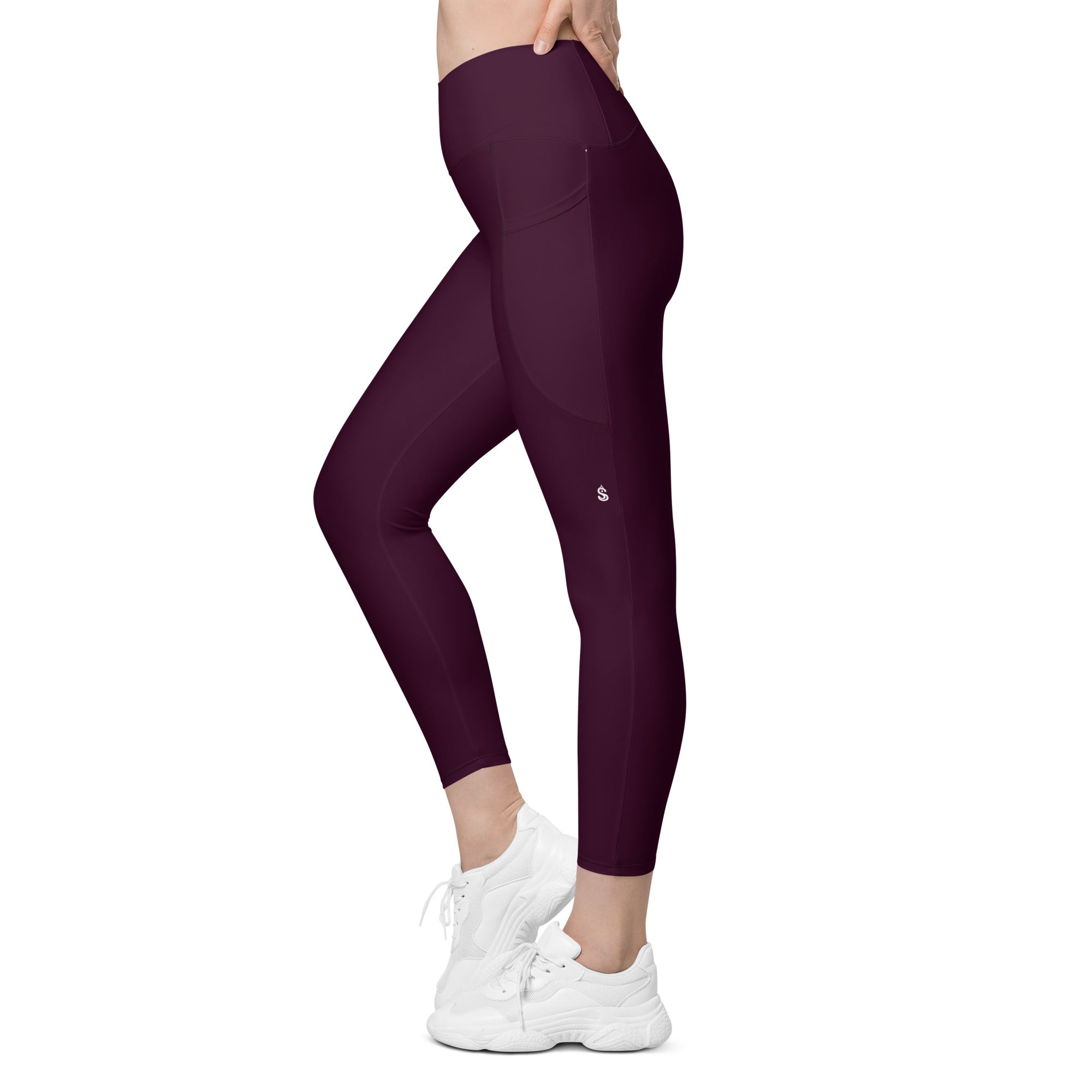 Basics - Eggplant Crossover Leggings