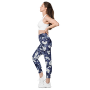 Blossom Floral Navy Crossover Leggings