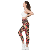 Fleur Salmon Crossover Leggings