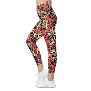 Fleur Salmon Crossover Leggings