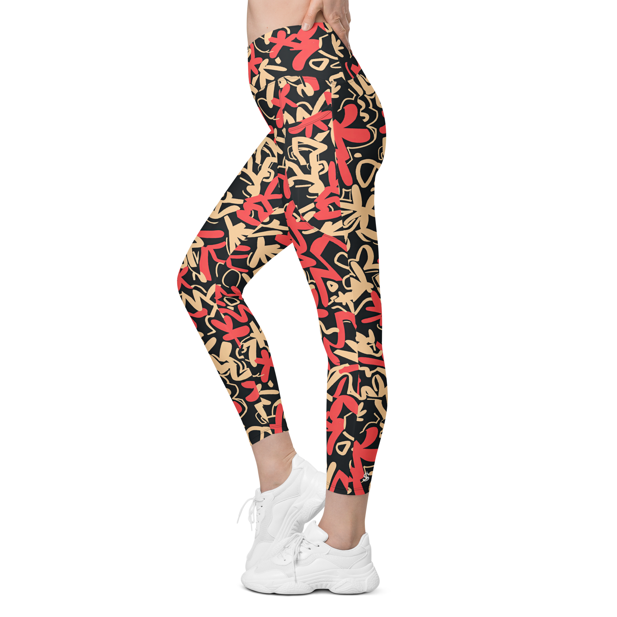 Fleur Salmon Crossover Leggings