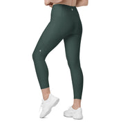 Basics - Green Crossover Leggings