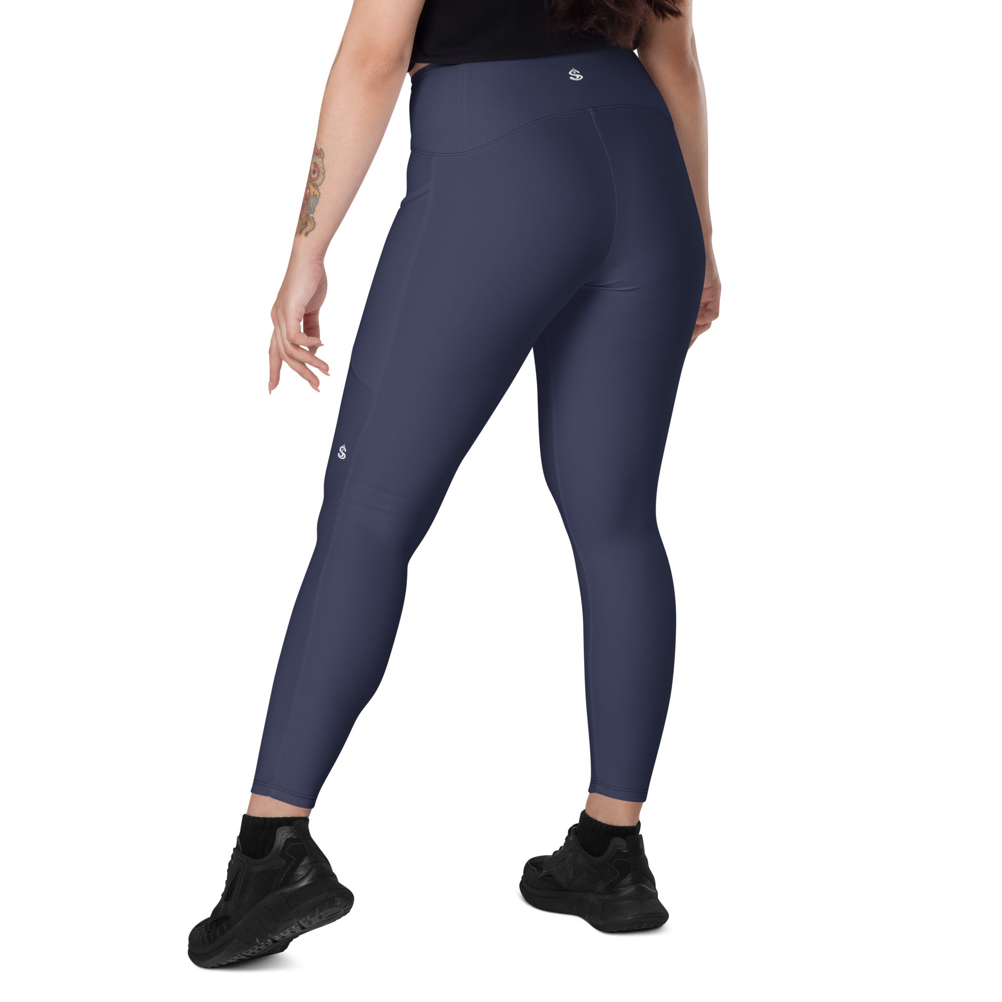 Basics - Navy Crossover Leggings