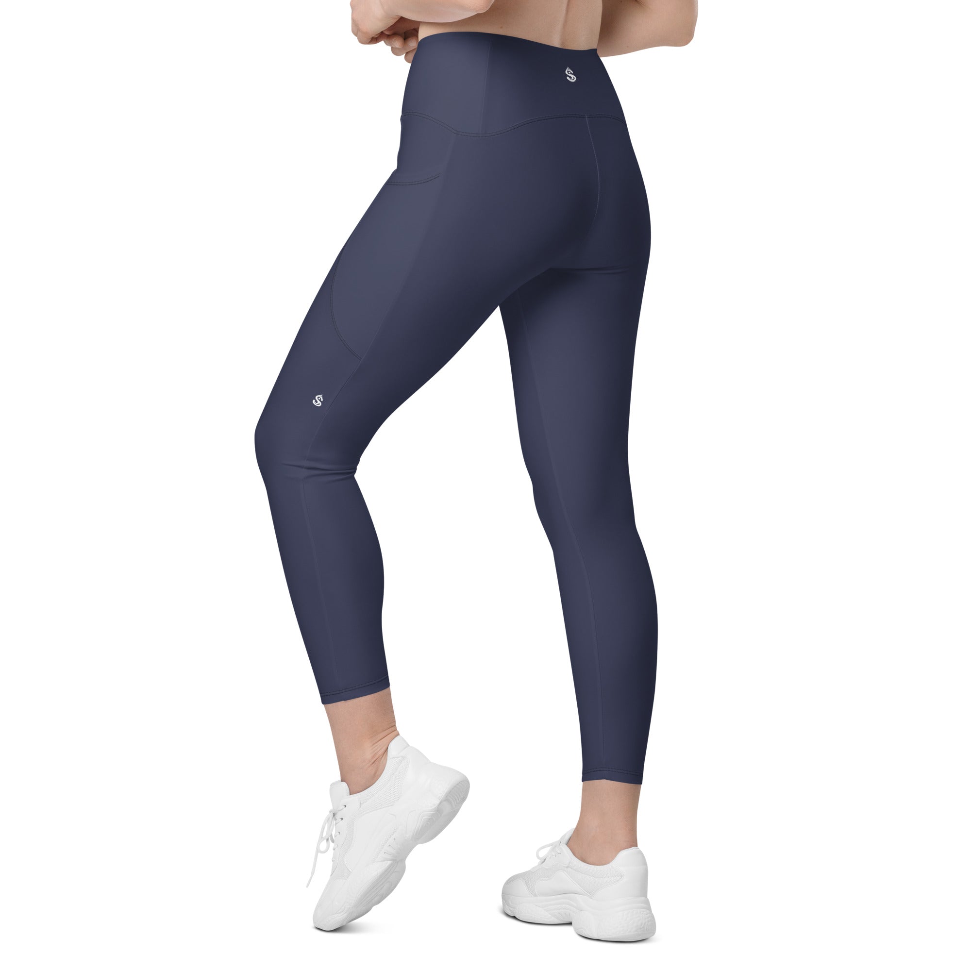 Basics - Navy Crossover Leggings