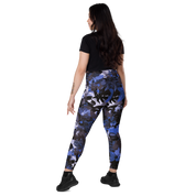 Wildflower Floral Navy Crossover Leggings