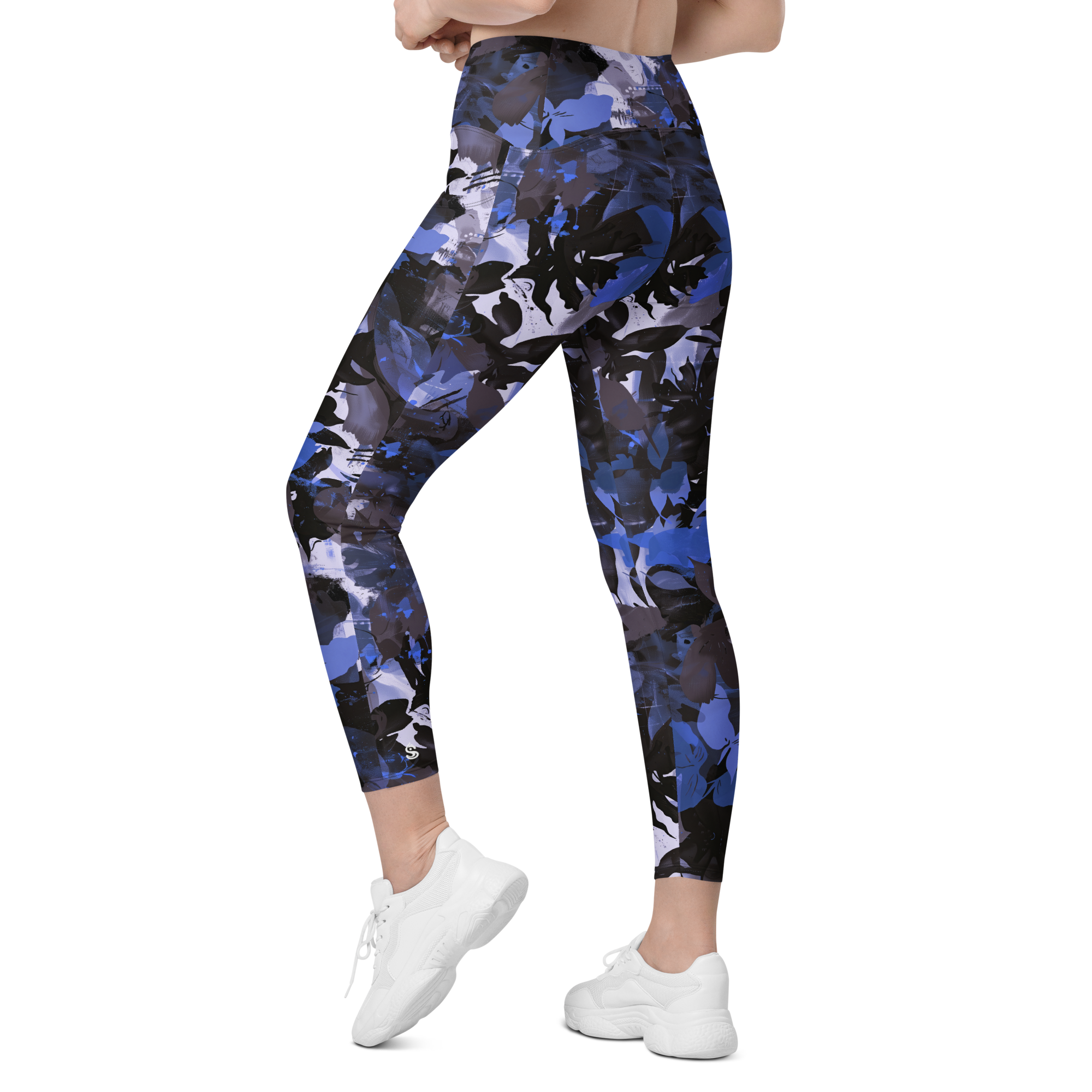 Wildflower Floral Navy Crossover Leggings