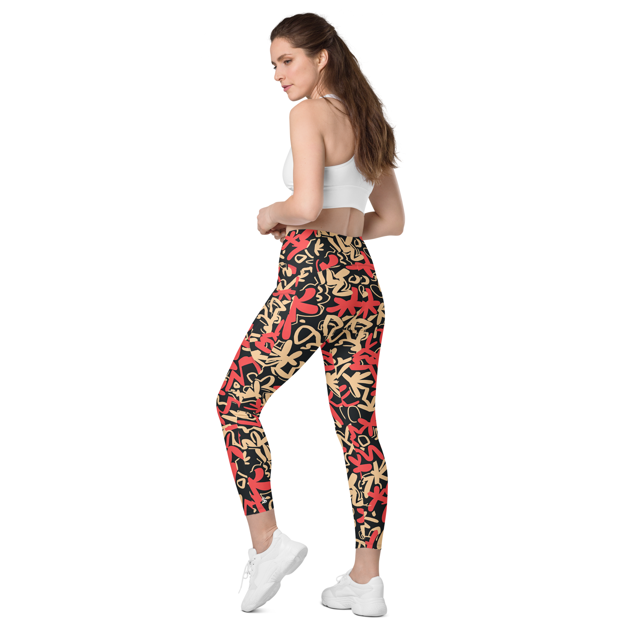 Fleur Salmon Crossover Leggings