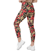 Fleur Salmon Crossover Leggings