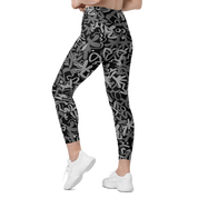 Fleur Black Crossover Leggings