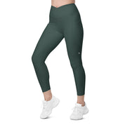 Basics - Green Crossover Leggings