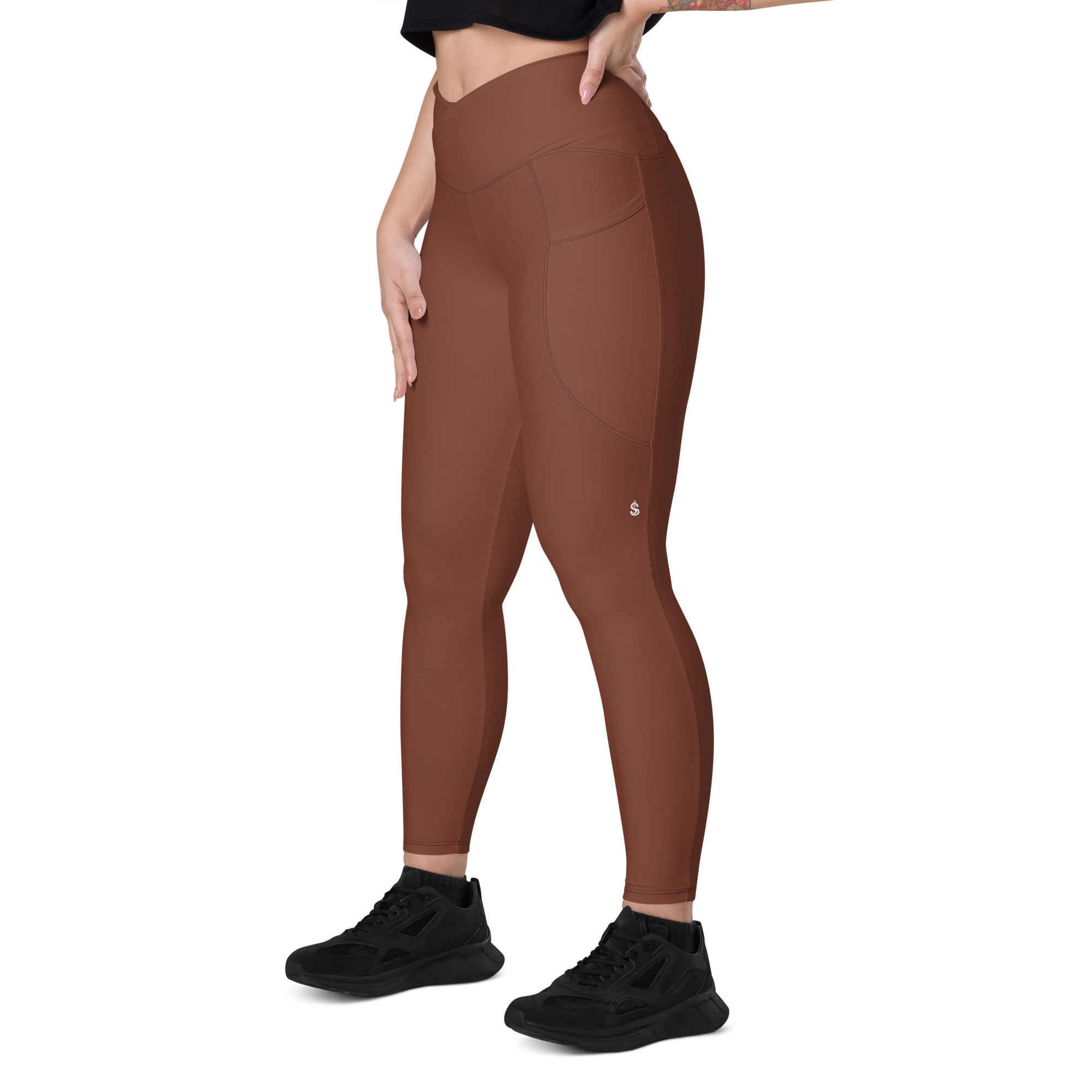 Basics - Terracotta Crossover Leggings