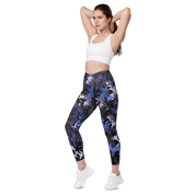 Wildflower Floral Navy Crossover Leggings