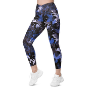 Wildflower Floral Navy Crossover Leggings