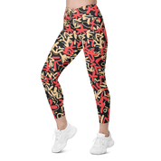 Fleur Salmon Crossover Leggings