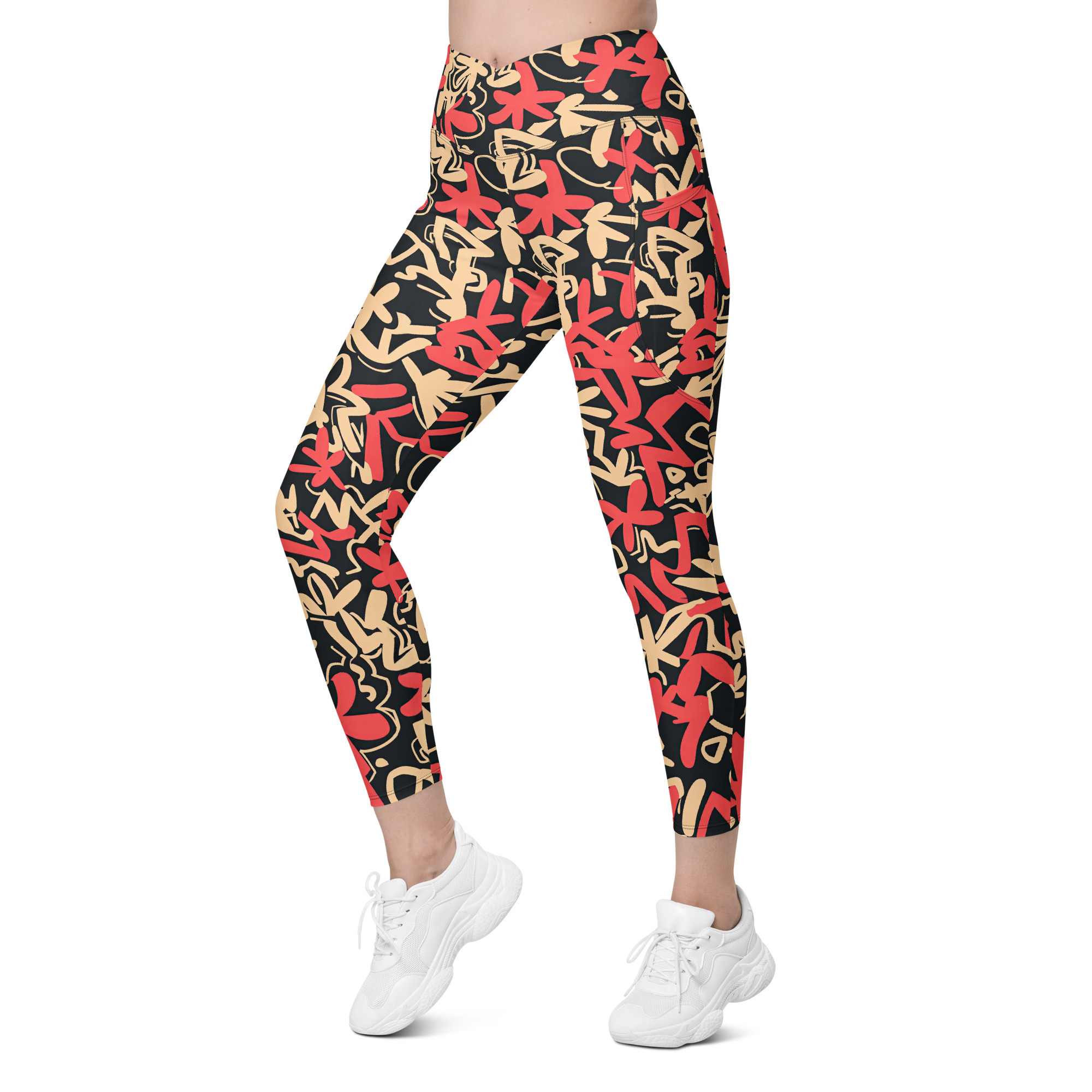 Fleur Salmon Crossover Leggings