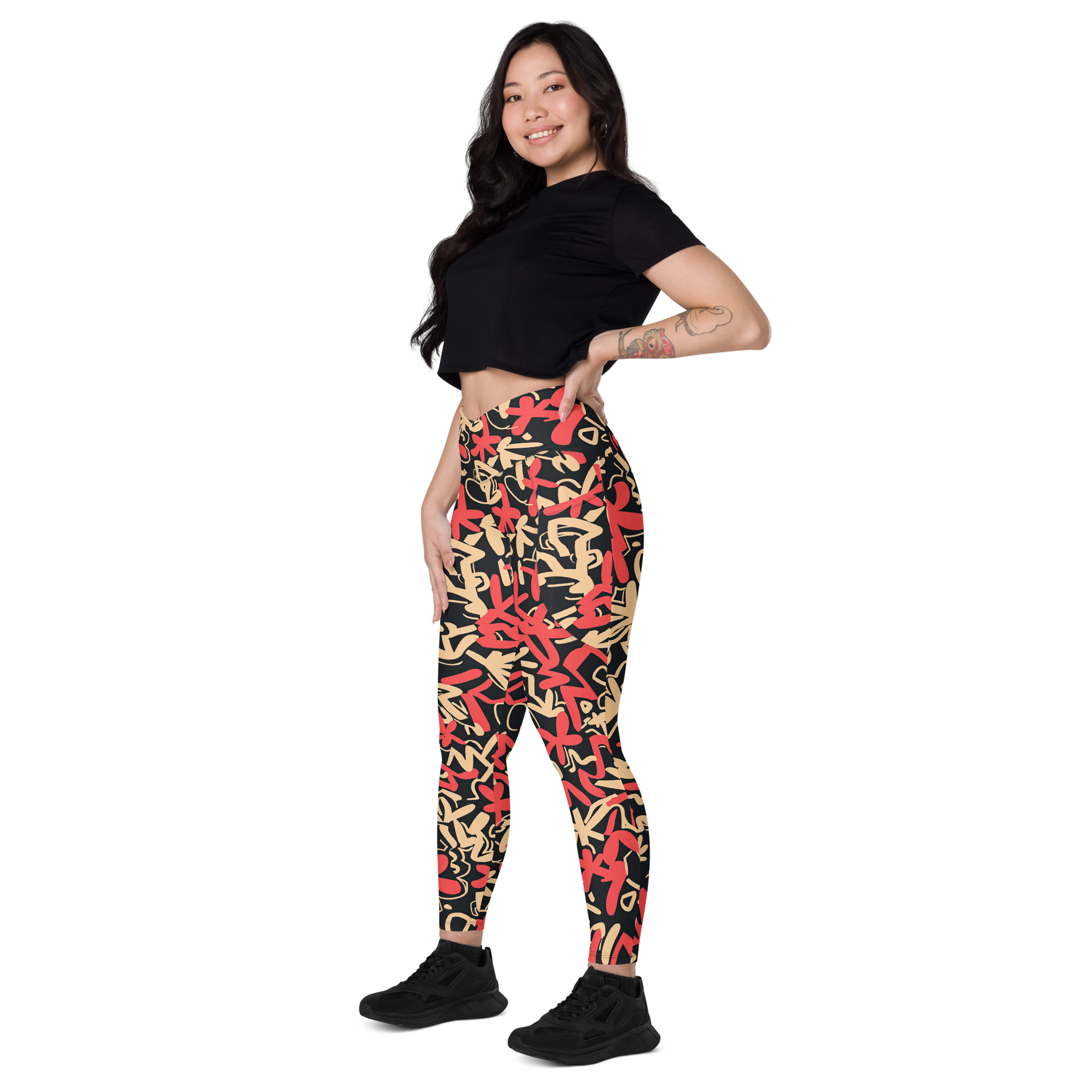 Fleur Salmon Crossover Leggings