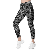 Fleur Black Crossover Leggings