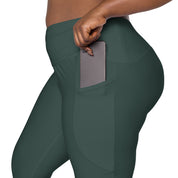 Basics - Green Crossover Leggings